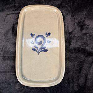 Westerwalder Feinsteinzeug Germany Blue Stoneware Serving Tray Vintage Original